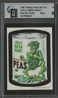 1967 Topps "Wacky Packages Die-Cuts" #43 "Jolly Mean Giant" Non-DC Proof Card – GAI Mint 9